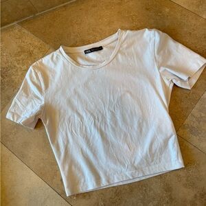 Zara Cream Casual Tee